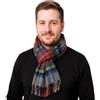 Hamilton Kilts Sciarpa in lana d'agnello 100% sciarpa scozzese Clan Tartan, lussuoso scialle invernale a stola con nappe