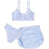 SEAUR 3 Pezzo Costume da Bagno per Bambini Ragazze Top Canotta Cool Slip Bikini Gonna da Bagno Set di Abbigliamento da Spiaggia Piscina per 8-14 Anni