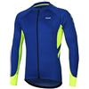ARSUXEO Maglia da Ciclismo da Uomo Manica Lunga Top da Ciclismo con Cerniera Completa e 3 Tasche Profonde Camicia da Bici 6030 Blu M