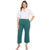 FIORELLA RUBINO: Pantaloni Cropped in Misto Cotone Verde. 37 Stagione Autunno Inverno 2025