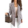 Onsoyours Donna Aperto Davanti Manica Lunga Ufficio Lavoro Giacca Blazer Cardigan Casual Solido Colore Suit C Rosso XXL