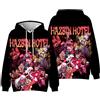 Jilijia Hazbin Hotel, felpa con cappuccio per bambini con stampa digitale 3D di Alastor/Angel Dust, cosplay, a maniche lunghe, streetwear, per ragazzi e ragazze