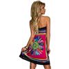 Octopusir Vestito da spiaggia da donna, estivo, senza spalline, stile etnico casual, bohémien, con stampa floreale Colore 17 Taglia unica