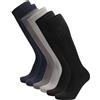 Ciocca 6 Paia Calze Uomo Lunghe a Costa Larga in Filo di Scozia 100% Cotone Eleganti Business Formali Traspiranti Comfort Quotidiano [CUM501L_024_115_6]