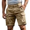 Generico Pantaloncini Uomo Bermuda Uomo Estivi Cargo Shorts con Tasche Laterali Pantaloni Corti Slim Fit Multi Tasche Tasconati Pantaloni Leggeri Sportivi S-4XL