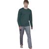 RAGNO Pigiama uomo in puro cotone pantalone scozzese art. B04F - 58, Verde smeraldo