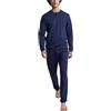 RAGNO Pigiama Uomo Manica Lunga 100% Cotone Felpato U989N1