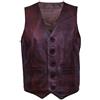 Infinity Leather Gli Uomini Liscia Capra Scamosciata Smart in Pelle Marrone Gilet 4XL