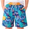 Disney Stitch - Costume da bagno da ragazzo con protezione solare UPF 50+, tessuto ad asciugatura rapida e tasca, Blu, 9-10 Anni