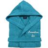 Cieffepi Home Collections Solo Mio Basic Accappatoio Personalizzato con Cappuccio in Morbida Spugna idrofila Puro Cotone (XL, Turchese)