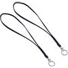 Poromoro Cordino portachiavi/tracolla per collana/portachiavi per donna/uomo/polizia/infermiera/sceriffo (2pcs_black)