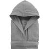 Giosal Accappatoio Unisex con Cappuccio e Tasche in Morbida Spugna Ultra Assorbente 270GSM Tinta Unita Disponibile in Vari Colori e Misure (IT, Testo, L, Regular, Regular, Grigio)
