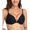 Deyllo Donna Reggiseno Push-up Pizzo Sexy Reggiseno Coppa Imbottito Ferretto Comfort Sollevare