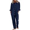 Generico Completo Donna Estivo Lino Leggera Elegante Estivo Tute Da Ginnastica Taglie Forti Cotone E Lino Casual Camicia E Pantaloni Jogging Palestra Set Spiaggia Spiaggia Traspirante Curvy Set Due Pezzi