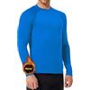 SURFEASY Maglia Termica Uomo Manica Lunghe - Abbigliamento Termico Calcio Elastico e Traspirante, Maglia Intimo Termico Uomo (Blu Reale, 2XL)