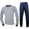 Navigare Pigiama Uomo Invernale Caldo Cotone Interlock Grigio 2141340 TG M