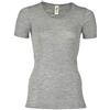 Engel Natur, Camicia da Donna/T-Shirt a Maniche Corte, 70% Lana (Biologica), 30% Seta