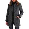 MOKBAY Cappotto Lana Donna Giacca Pelliccia Ecologica Invernali Cappottino Giacca Cappotti Donna Autunnale Curvy Lana Taglie Forti Calda Cappotto Lungo L
