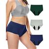 Neione Mutande Mestruali Donna Flusso Abbondante Vita Alta Cotone Slip Ciclo Mestruale 50ml Assorbenti Pacco da 3 Canvas S
