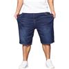 Bauzuoyo Pantaloncini Jeans Uomo Stretch Estivi Pantaloni Corti Y2k Vintage Jeans con Vita Elastica e Tasche Bermuda Shorts Taglie Grandi Pantaloni Cargo Slim Fit Pantaloncini Jeans Western Denim, 3XL