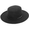 EOZY Cappello Fedora Classico da Donna in Feltro a Tesa Larga Piatto Top Jazz Panama Cappello Casual Festa Chiesa Cappello