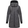 Navahoo Cappotto invernale da donna alla moda, parka caldo con cappuccio (rimovibile) e spallacci interni, Winterzart 14 S-6XL, grigio, S