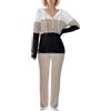 HAOLEI Completo Donna Morbida Da Casa Invernale Maglia e Pantaloni Caldo Loungewear Curvy Sportiva Completo Lana Cotone Casual Elegante da Ginnastica e Casa