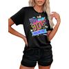 hohololo 80s Baby 90s - Maglietta da donna vintage Batik anni '90, stile retrò anni '80, Nero-B, XL