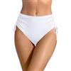 SHEKINI Donna Slip da Bikini Costumi da Bagno Vita Alta Triangolo Brasiliana Pieghe Taglia Grossa Mare Bikini Fondo da Spiaggia