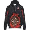 oneforus Felpa con Cappuccio e Zip con Motivo Freccette Gioco di Freccette Felpa alla Moda Felpa da Uomo a Maniche Lunghe con Stampa 3D Felpa Autunnale con Zip Felpa Oversize con Cappuccio