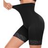 Xnova Shapewear Guaina Contenitiva Donna Pancia Piatta, Invisibile Pantaloncini Antisfregamento Senza Cuciture, Vita Alta Shorts Modellante Mutande Contenitive Boxer Dimagrante (Nero, XXL)