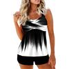 uxxnjfg Tankini Donna Curvy Costume Donna Due Pezzi Senza Segni Abbronzatura Casual Costumi da Bagno Tankini Coordinati Estivi Moda Abbigliamento Contenitivo Due Pezzi Mare