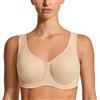 SYROKAN Reggiseno Sportivo Sostegno Forte Beige 3J