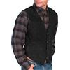 Generico Gilet da uomo in pelle scamosciata, classico e intelligente, in pelle scamosciata, con bottoni automatici in pelle, da uomo, senza pretese, stile cowboy