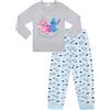 Disney Lilo and Stitch - Pigiama lungo da bambina Stitch & Angel, Grigio, 11-12 Years