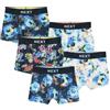 NEXT Ragazzo Confezione da 5 Boxer Aderenti Fantasia Blue Football Print 5 Anni-6 Anni