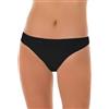 GARDA - 6 Slip Donna Vita Bassa, Slip Mini in Cotone Elasticizzato Art. 3900 (Nero, S)