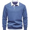 Btmpmcs Polo da Uomo a Manica Lunga Magliette Cotone Casual Classico Plaid Colletto Golf T-Shirt Top Sportiva Caldo Cotone Felpata Tennis Lavoro Camicia