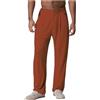 Alvivi Pantaloni Lunghi da Ballo Latino Standard Uomo Danza Classica Moderna a Vita Alta Competizione Pantalone da Ballo Sala Salsa Tango Rumba Pattinaggio Caramello M