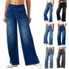 Vhersily Jeans Da Donna A Vita Alta, Pantaloni Elasticizzati, Con Cuciture Anteriori, Alla Moda, Baggy Wide Leg Jean Con Elastico Stretch, Estivi Y2K Streetwear Vintage, Straight Pants Denim Trousers
