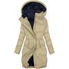 KHIRVWL Giubbotto Donna Invernale Lungo Piumino Cappotto Trapuntato Imbottita in Caldo Giacca Parka Casual Outdoor Cappotti con Cappuccio Cappotto Moda Cerniera Unico Giacche Classico Piumini