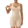 SHAPERX SHAERX Body Contenitivo Modellante Donna Senza Cuciture Intimo Invisibile Shapewear con Controllo della Pancia e Coppe Estraibili, UK-SZ5468-Beige-S/M