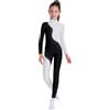 YEAHDOR Tuta Intera da Pattinaggio Bambina Ragazza Body Danza Classica Leotard da Ginnastica Artistica Jumpsuit Rompers per Balletto Jazz Competizione Bianco 9-10 anni