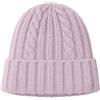 CLASSE77 - Cappello in Lana con Fantasia di Cucitura a Treccia - Berretto in Maglia Artigianale - Made in Italy (IT, Testo, Taglia Unica, Rosa Cipria)