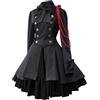Generico Vestito Gotico Donna - Stile Steampunk Vintage Cosplay Abiti con Maniche Svasate e Corsetto Vestito di Lusso per Halloween Carnevale