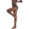 flexdans Collant da Danza a Rete a Vita Alta da Donna, Calze Latine Senza Cuciture per Ballare Samba Tango Black M/L