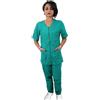 Peter's abiti da lavoro Divisa Completa Infermiere da Donna Verde con Zip Sanitaria OSS da Lavoro per Ospedale ESTETICA