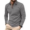 Comilaka Uomo Polo Casual Manica Lunga Poloshirt Top Golf Maglietta Cotone Colori a Contrasto Autunno Inverno Classico