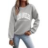 Generic Felpe casual da donna Los Angeles California Autunno Workou Graphic Felpe con cappuccio Essenziale Girocollo Spalle Cadute Vestiti Comfort Anime Carino Y2K Felpe Alla Moda College Country 2025