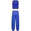 Agoky 2 Pezzi Costume da Principe Arabiano Indiano per Uomo Tank Top Gilet Vest Aperto sul Davanti Pantaloni Costume Cosplay di Hallowen Carnevale Festa a Tema Gioco